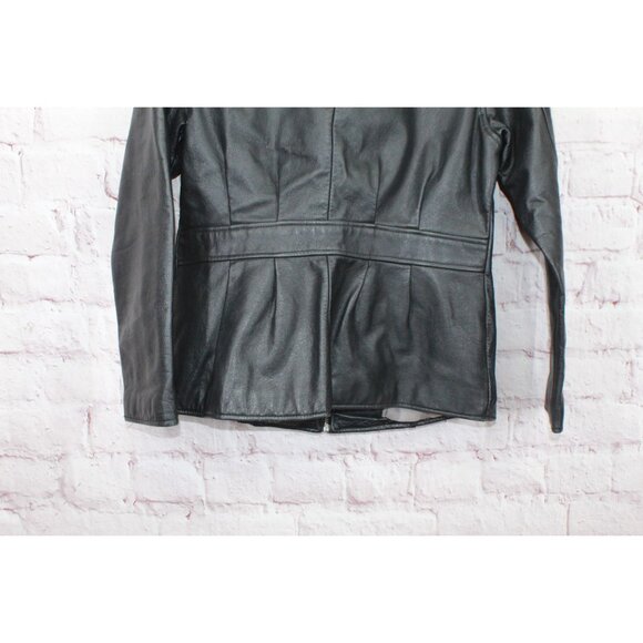 Pelle Studio Black Soft Leather Full Zipper Jacket Zip Size M - Picture 5 of 11